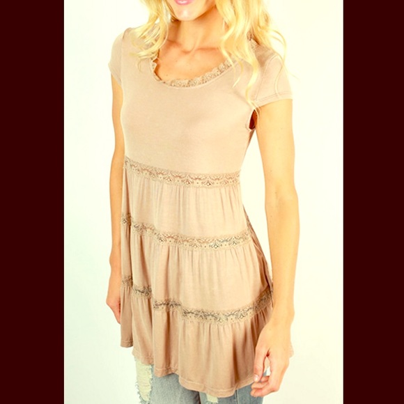 Flowy Boutique Taupe Top