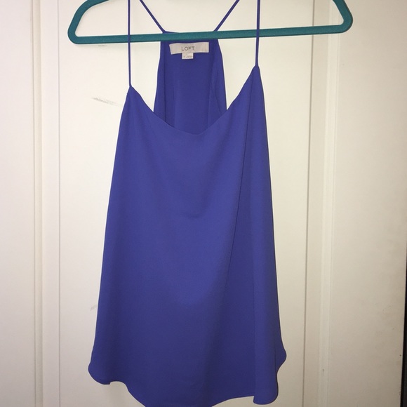 LOFT royal blue chiffon tank