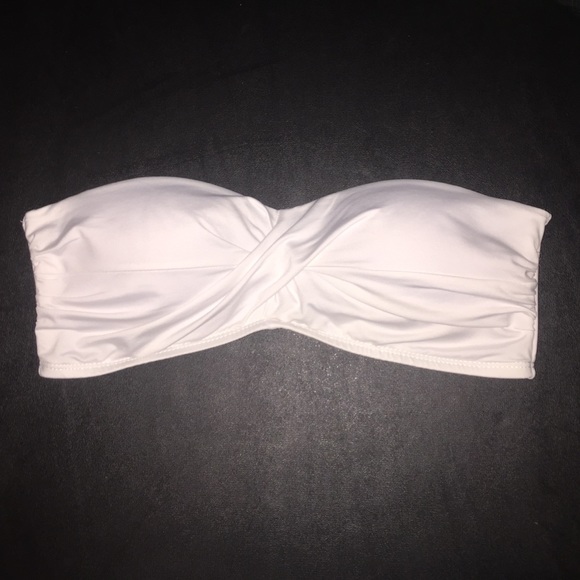 White Mossimo bandeau bathing suit top