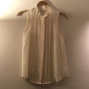 ✨SALE Madewell silk cream sleeveless blouse