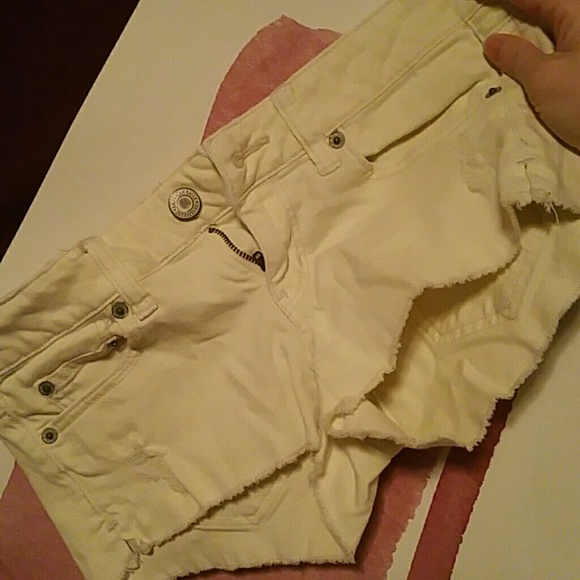 American Eagle baby yellow jean shorts