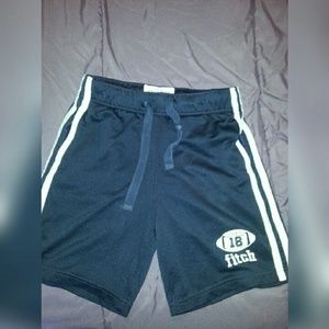 Navy blue and white Abercrombie boys mesh shorts