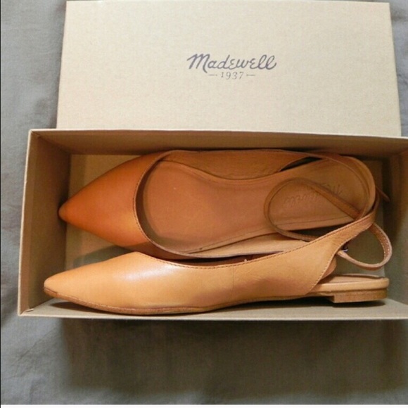 Madewell tan pointed toe flats