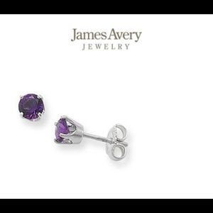 James Avery Amethyst Gemstone Ear Posts