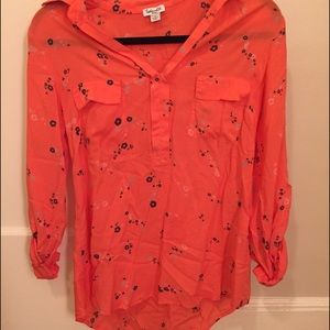 Splendid orange floral top