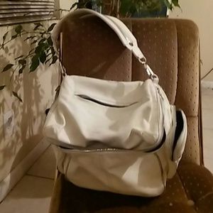 100% alexander wang white leather jane bag (glows)