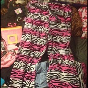 Zebra pajama pants
