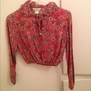 Vintage long sleeve crop top