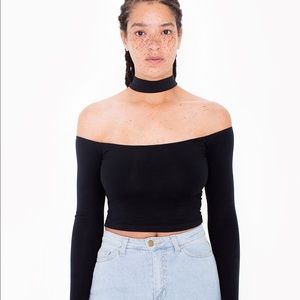 American Apparel black choker top large