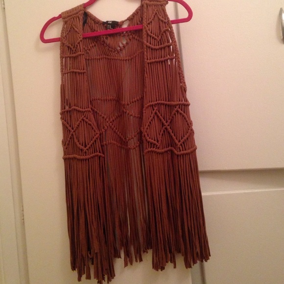 Fringe brown vest