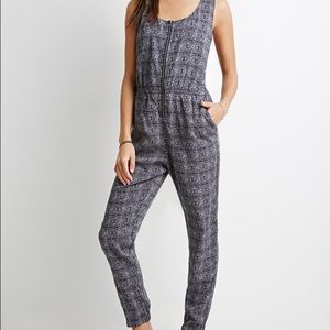 Forever21 Tribal Print Jumpsuit