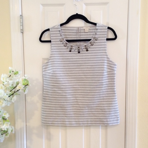 J. Crew Tops - J Crew Striped Sleeveless Top