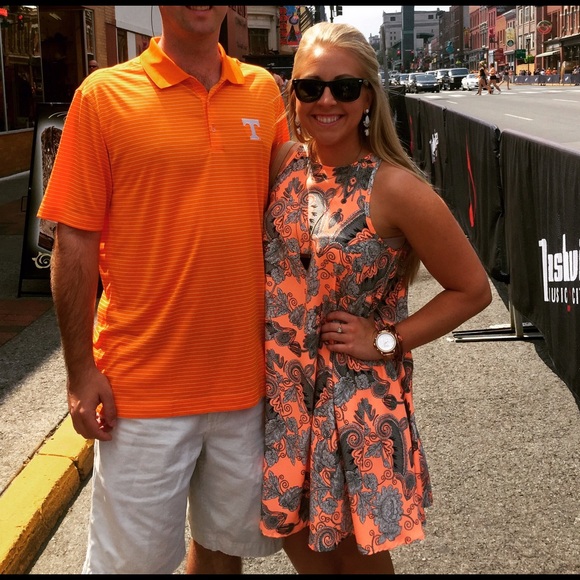 Impressions Boutique Neon Orange Tank Dress