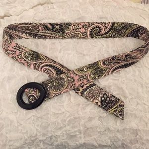 Custom made paisley print belt
