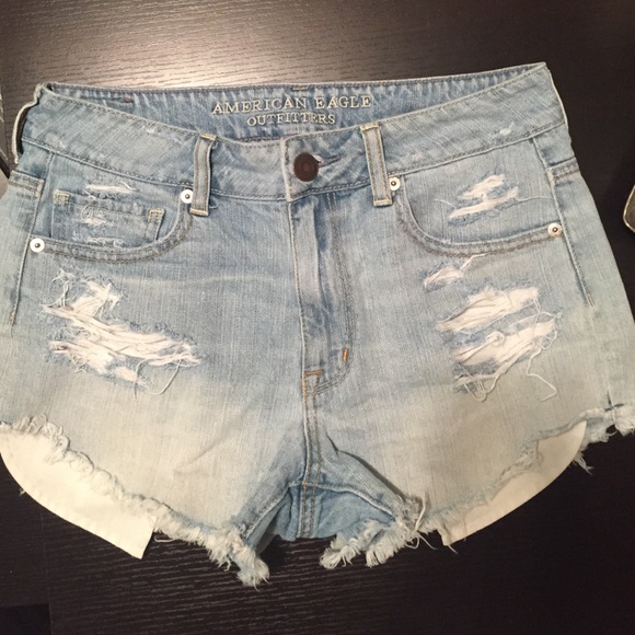 Ripped light denim shorts (size 4)