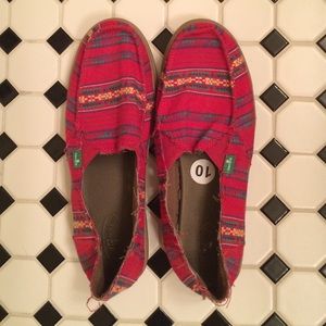 Adorable Red Sanuk Shoes