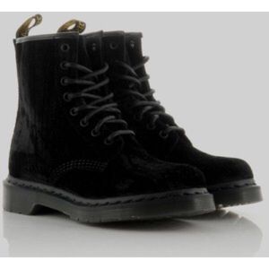 Dr. Marten's black velvet boots (make 1460)