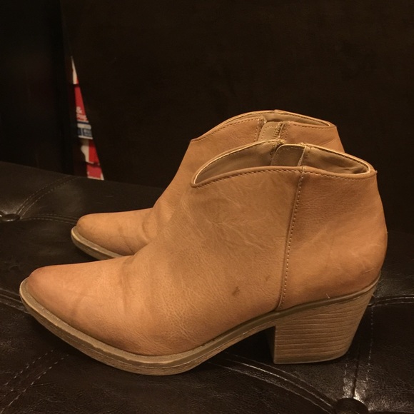 Tan ankle booties