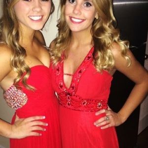 Red formal dress