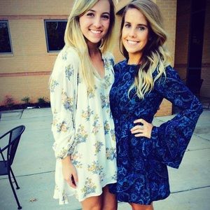Boho paisley bell sleeve dress
