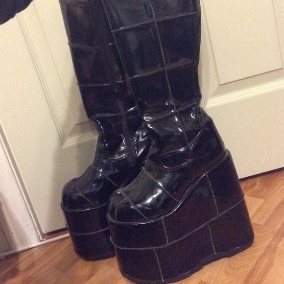Demonia Stack Goth Rave Platform Boot