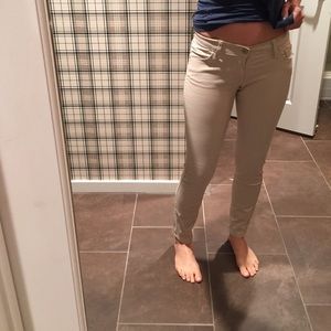 Polka dot skinny jeans