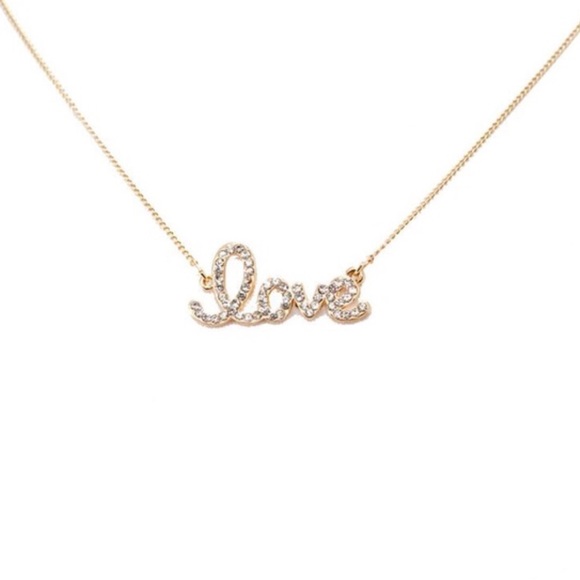 T&J Designs Jewelry - ❤️18k Gold Swarovski Love❤️ Necklace