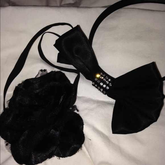 Set of two beautiful black head bands