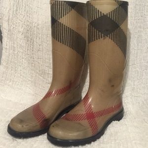 Authentic Burberry Tall Rain Boot
