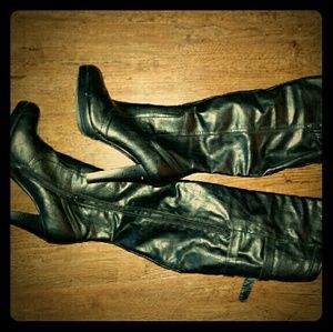 Black over-the-knee boots