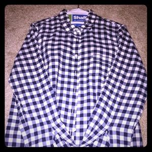 J Crew Gingham Shirt L