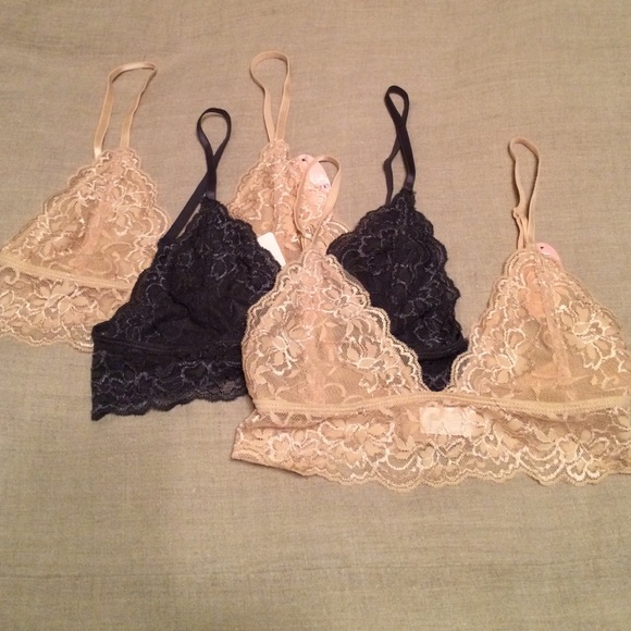 Set of 3 NWT Anemone Lace Bralettes