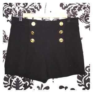 Forever 21 Black High waisted sailor shorts