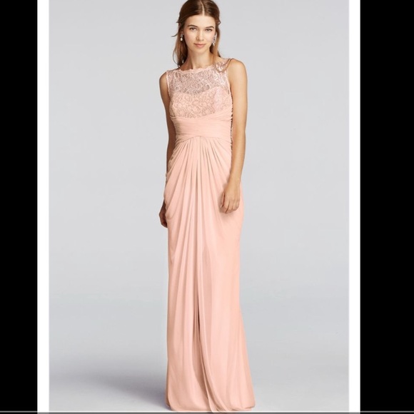 Davids Bridal RED Corded Lace Dress