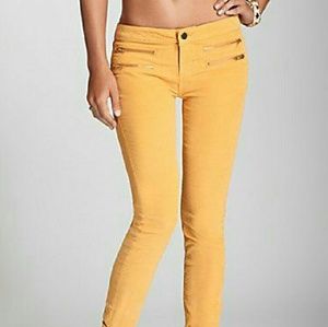 Guess yellow jeans pants corduroy skinny