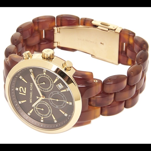 Michael Kors brown audrina chronograph watch - Picture 4 of 4