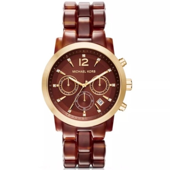 Michael Kors brown audrina chronograph watch - Picture 3 of 4