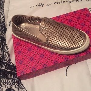 Gold Tory burch shoes