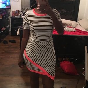 Stripped colorblocked mini