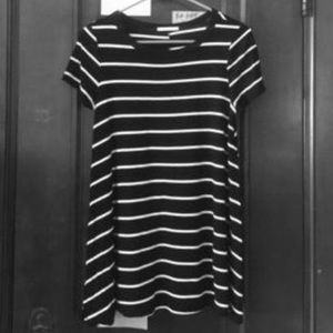 Acemi; Black and White stripped dress