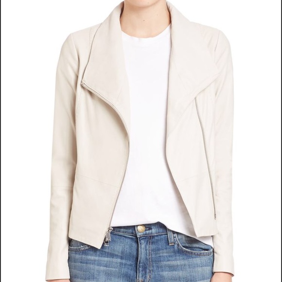 Vince classic leather scuba jacket