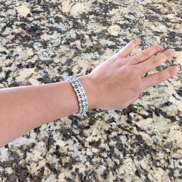 Silver Rhinestone Stretch Bracelet NWT
