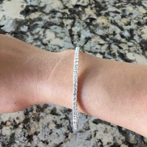 White rhinestone bangle