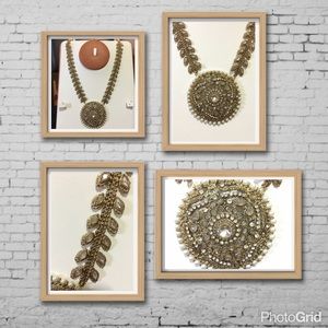 NWOT polki long necklace with pearl beads