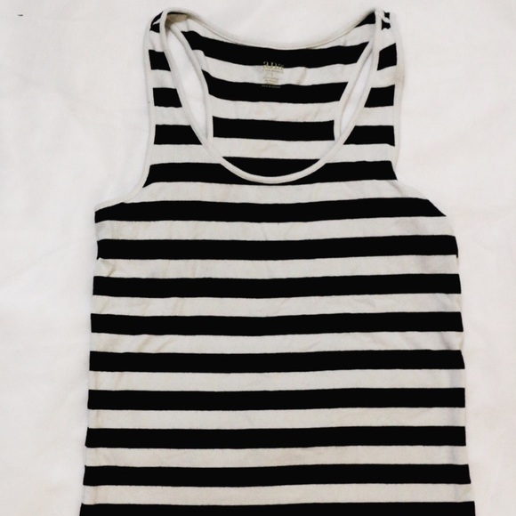 Black and white striped Racerback tank top - Picture 3 of 3
