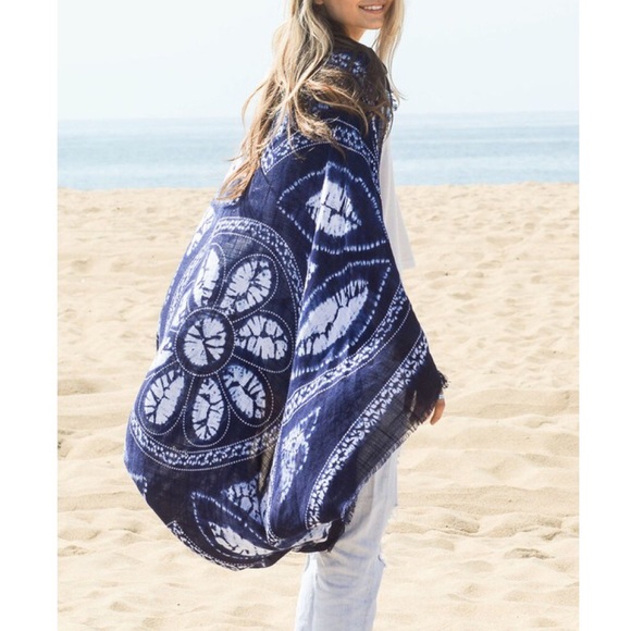 "Dust" Kimono Tie Dye Cocoon Cardigan - Picture 4 of 4