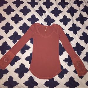 Free People Thermal Embroidered Long Sleeve