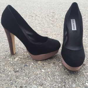 STEVE MADDEN Black & Beige Pumps