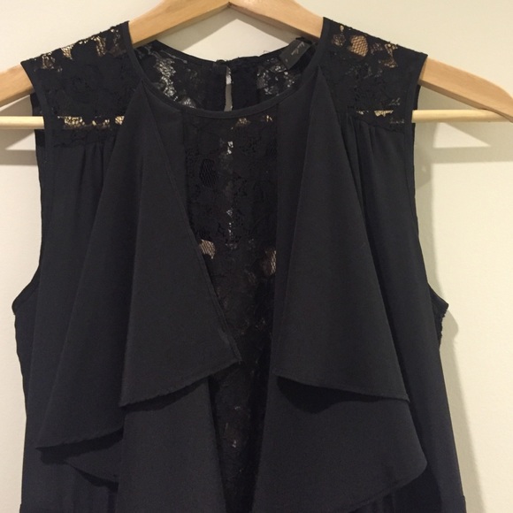 🎉Host Pick🎉 BCBG black silk dress with lace back - Picture 2 of 3