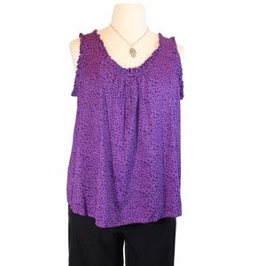Old Navy Purple Pebble Print Tank Top Plus Size 2x